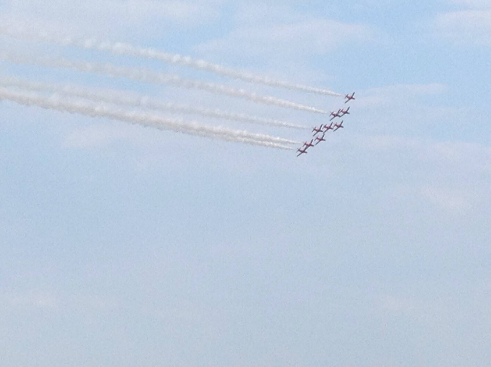 British Red Arrows flying team